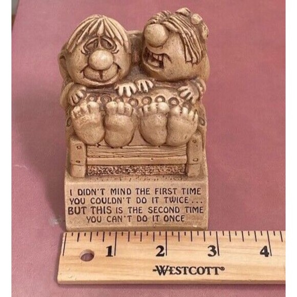 Vintage 1972 Paula Figurine Midlife Crisis E.D. Over The Hill Old Married Couple - Picture 10 of 10